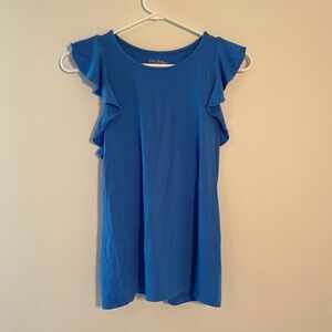 Lilly Pulitzer Blue Ruffle Tank
